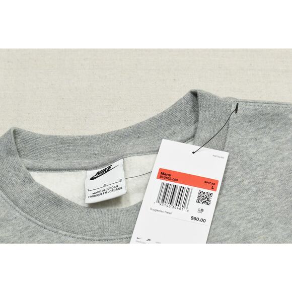NEW Nike Sportswear Fleece Heather Crewneck Sweatshirt Size L BV2662-063 Large - Picture 3 of 8